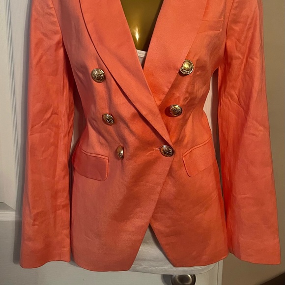 COPY - Express peach blazer with military gold buttons - Picture 2 of 2